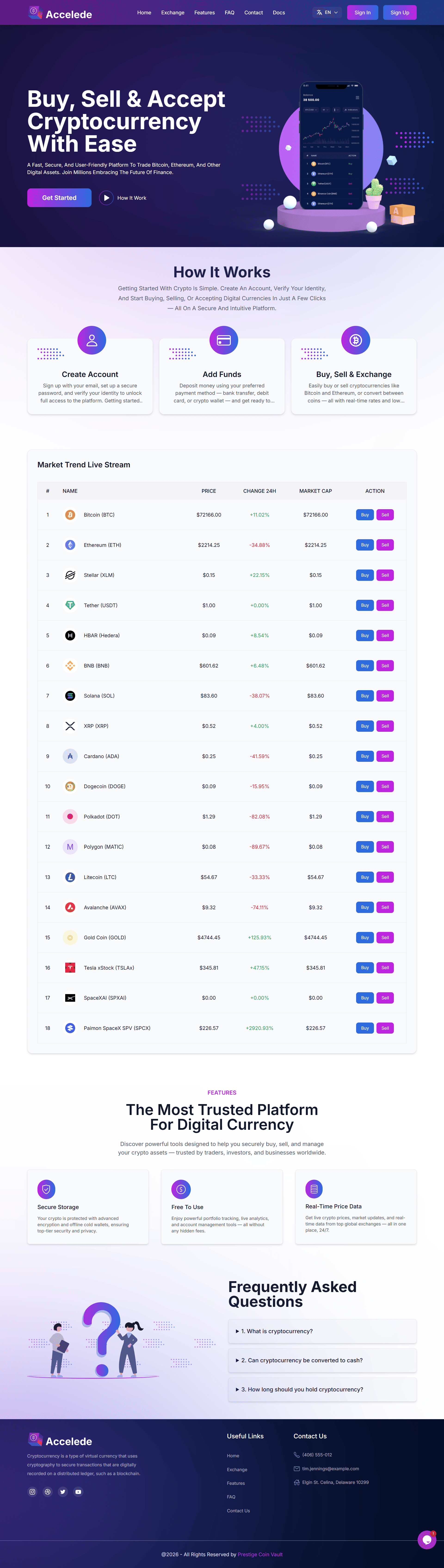 Crypto Web Design