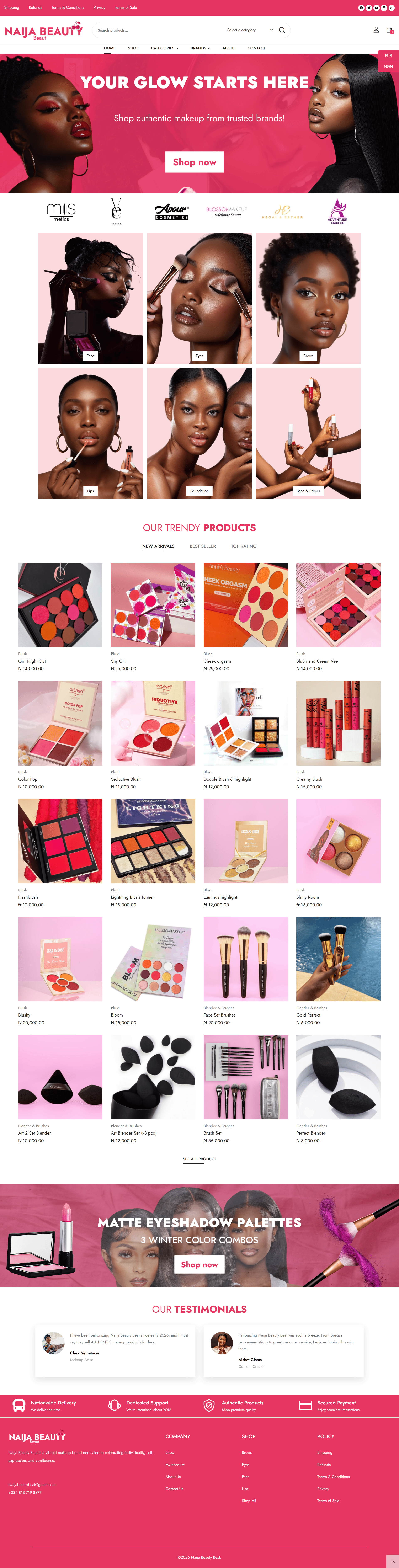 Makeup Web Design
