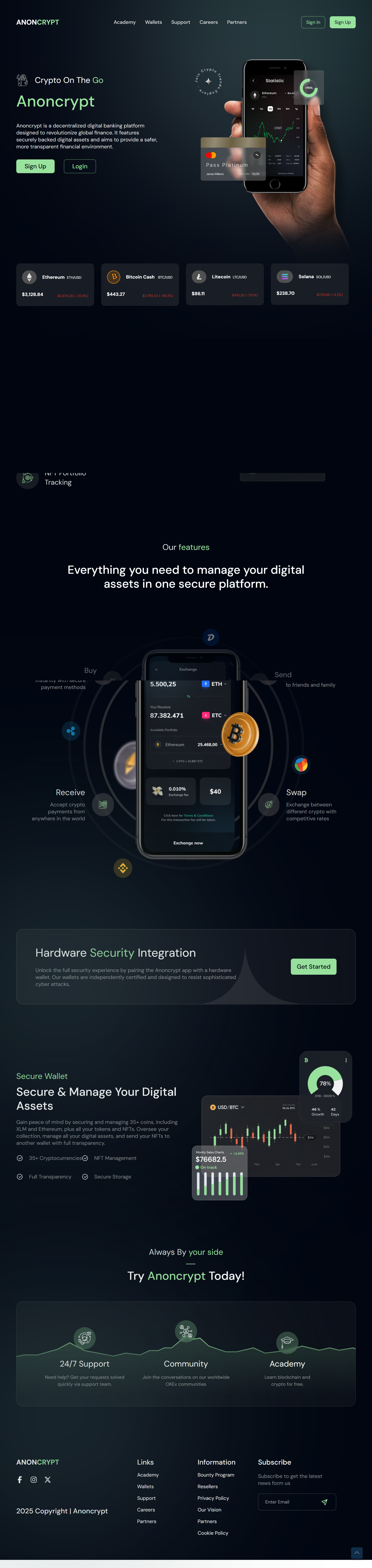 Crypto Web Design
